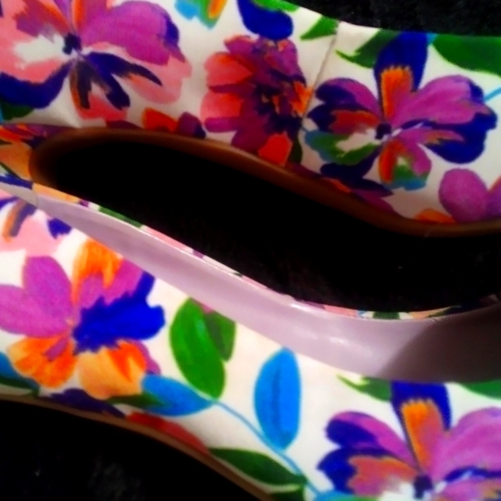 Bright floral heels by Kelly and katie